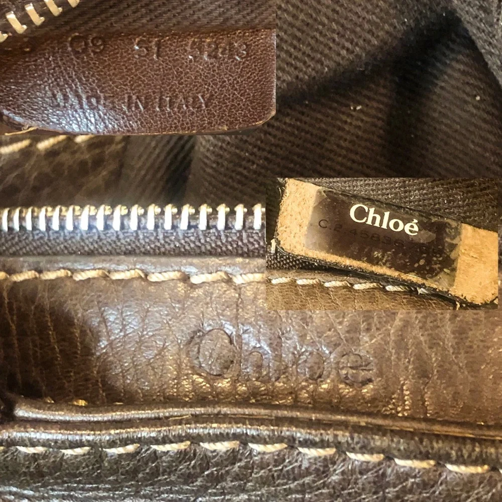 CHLOE Paddington Brown Leather Small Bag with Lock, Key, Dust Bag, COA NWOT MINT - Picture 12 of 17
